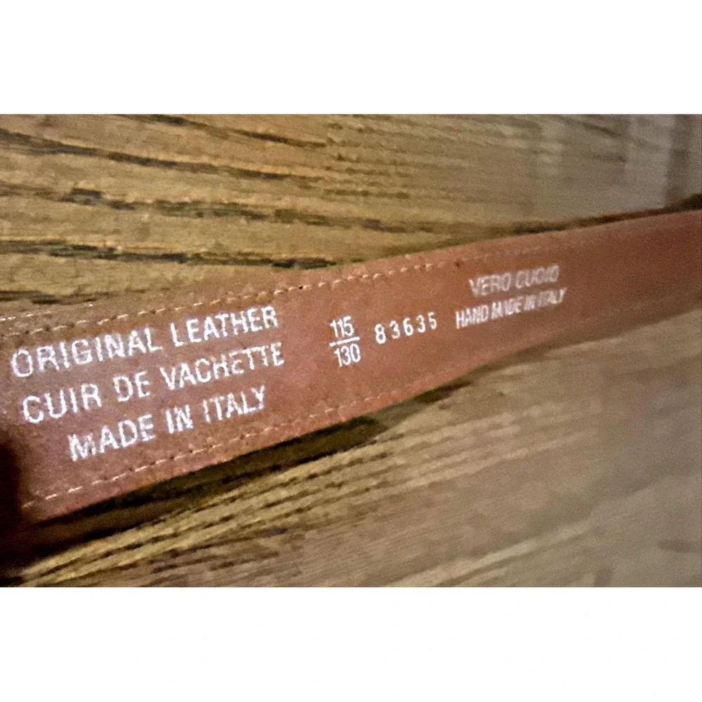 Hand Made In Italy Vero Cuoio Brown Leather Belt 110/130 US 36 Career to Casual*